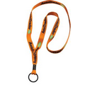 1/2" Polyester Dye Sublimated Lanyard with Metal Split Ring